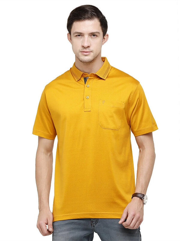 Men Bamboo Blend Polo — Yellow
